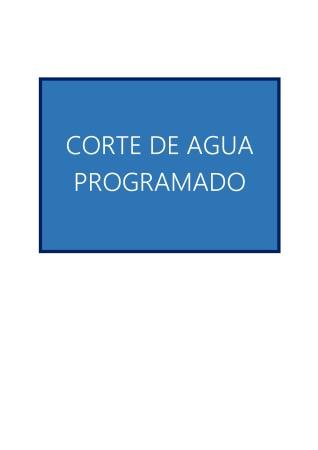 Imagen CORTE DE AGUA PARA LIMPIEZA RUTINARIA DEL DEPÓSITO
