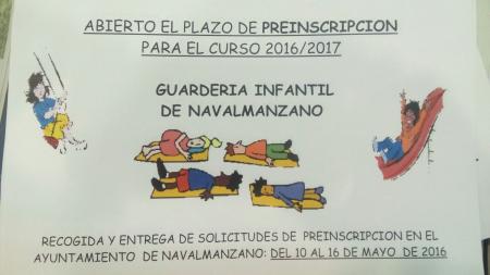 Imagen Preinscripción para la guardería. Curso 2016/2017