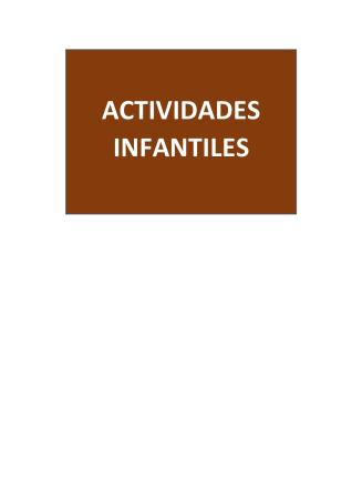 Imagen HORARIOS ACTIVIDADES INFANTILES