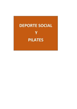 Imagen HORARIOS DEPORTE SOCIAL Y PILATES