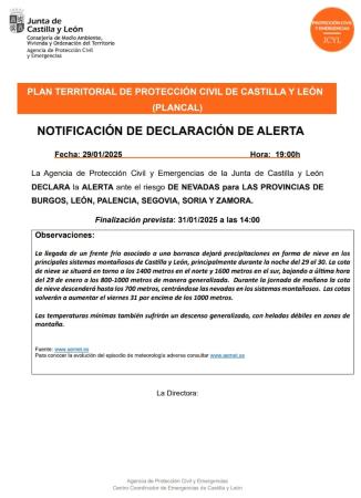 Imagen DECLARACIÓN ALERTA METEOROLÓGICA