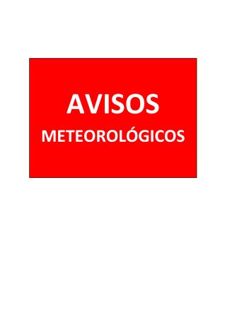 Imagen ÚLTIMOS AVISOS METEOROLÓGICOS